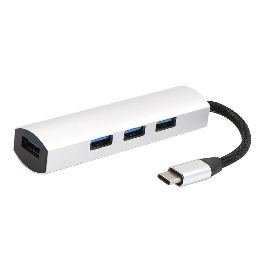 USB Type-C Male to 4 Port USB-A 3.0 Female Port Adapter Hub Converter
