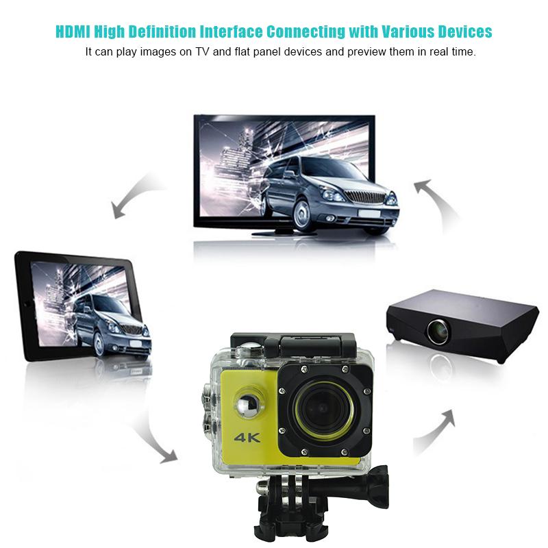 Camera Hành Động 4k Thể Thao HD Video Thể Thao Camera Hành Động Chống Thấm Nước Góc Nhìn Rộng Xe Đạp Camera Ngoài Trời