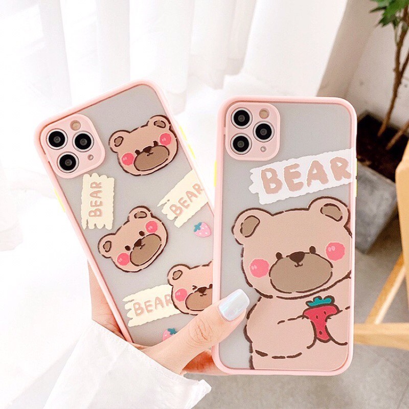 Ốp Lưng iPhone Viền Chống Va Đập Shy Bear Dành Cho iPhone 6 / 6 Plus / 7 / 7 Plus / 8 / 8 Plus / X / Xs / Xs Max / 11 / 11 Pro / 11 Pro Max / 12 / 12 Pro / 12 Pro Max