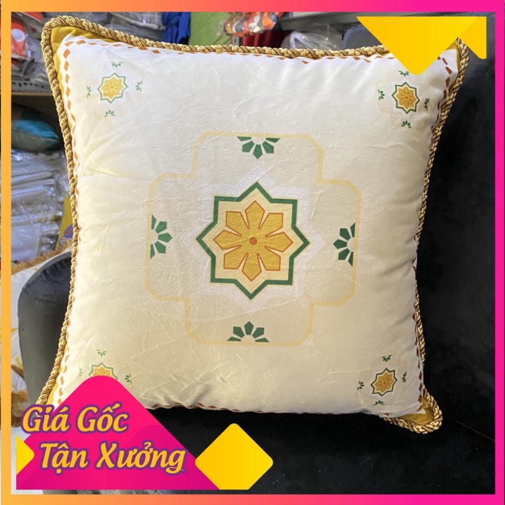 Gối Tựa Lưng Gối Tựa Sofa, Gối Vuông Trang Trí Hoa Văn Hiện Đại Kích Thước 45x45cm
