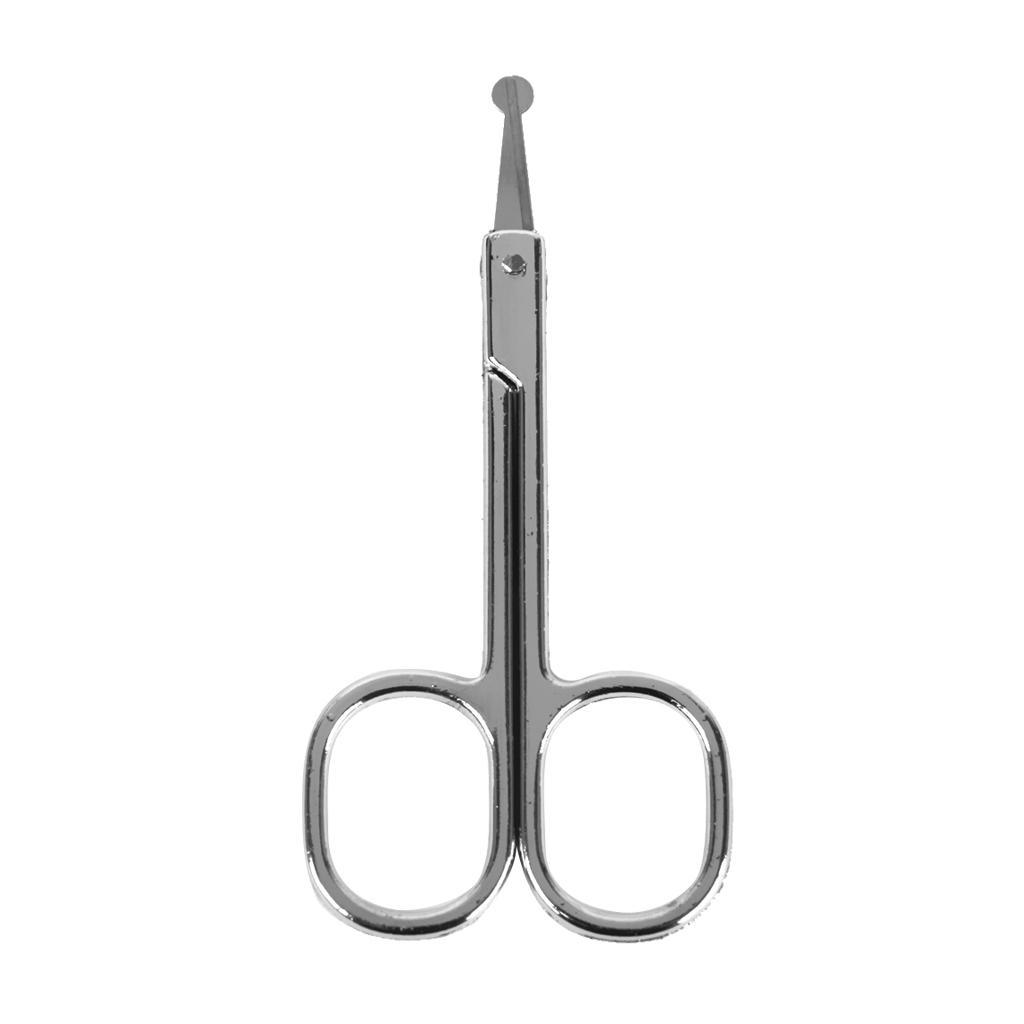 Carbon Steel Straight Mustache Nose Hair Remover Scissors