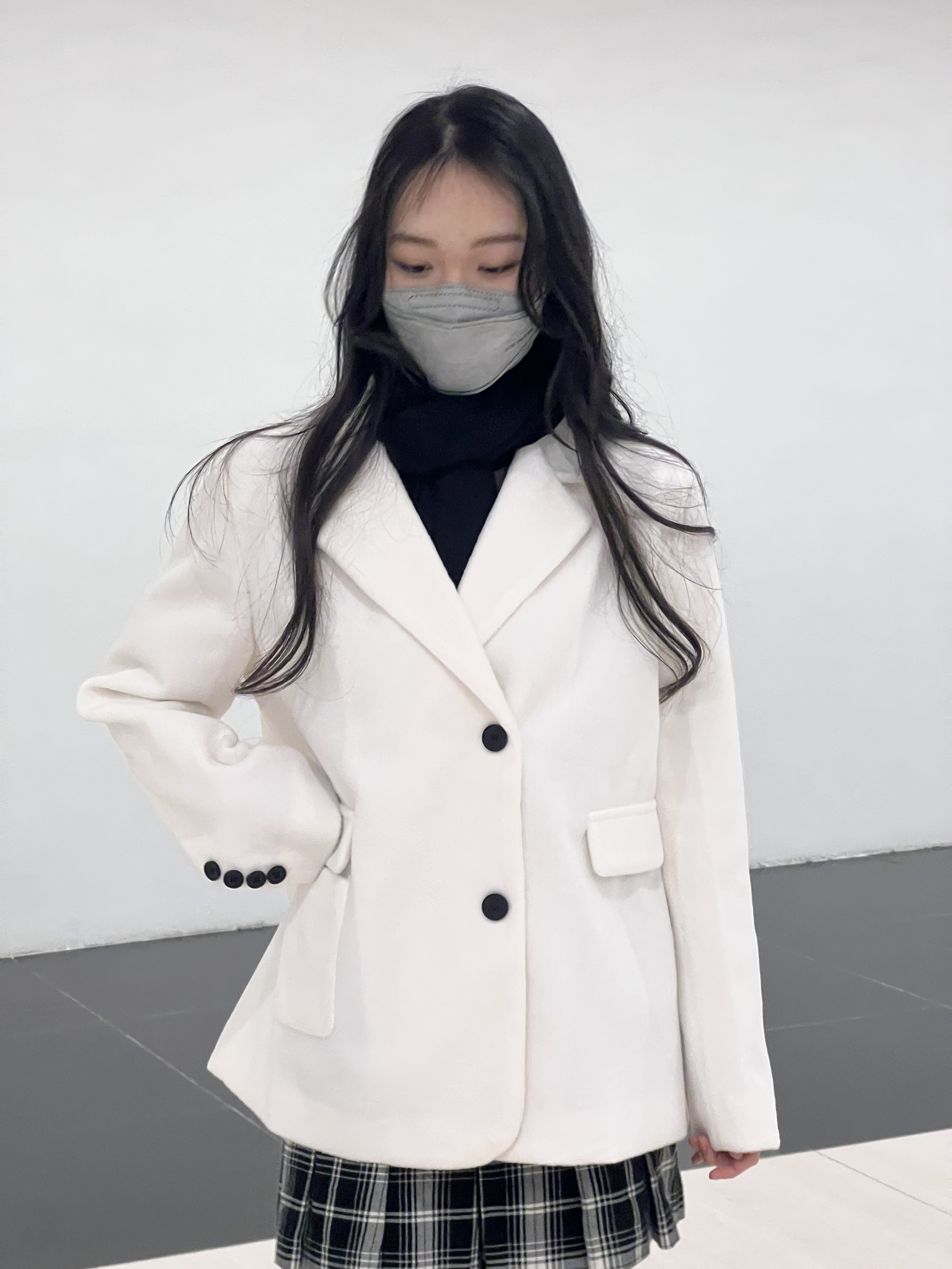 Áo Khoác Dạ Ép Bông Có Cầu Vai Siêu Đứng Form Twillight Snow