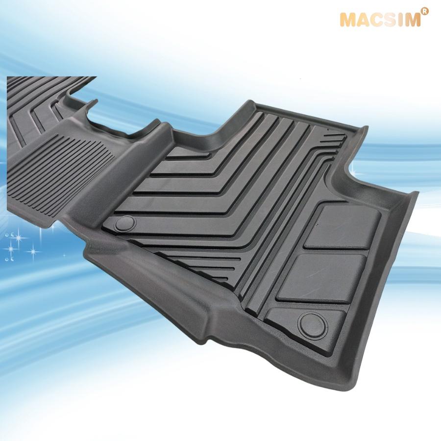 Thảm lót sàn xe ô tô Toyota Highlander 2020-nay Nhãn hiệu Macsim chất liệu nhựa TPE đúc khuôn cao cấp - màu đen