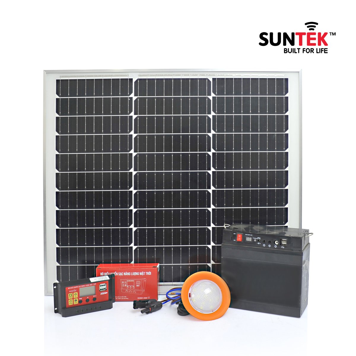 Bộ Sạc Acquy Pin Bằng Năng Lượng Mặt Trời SUNTEK SA50W/30A - Hàng Chính Hãng - Bảo hành 12 năm Tấm Pin