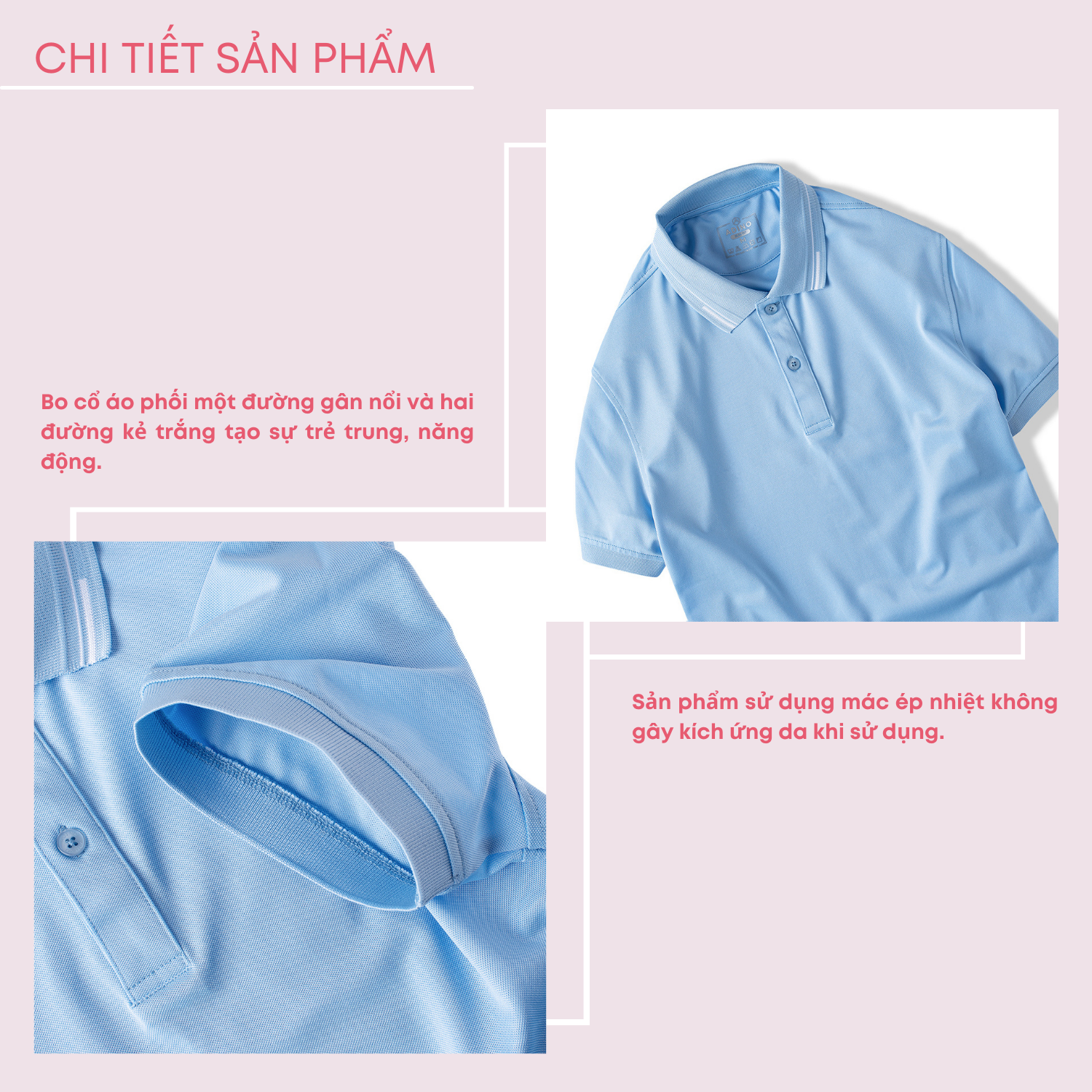 Áo polo nữ màu xanh biển phối viền ADINO vải polyester cotton không bai xù dáng slimfit công sở hơi ôm trẻ trung APN05