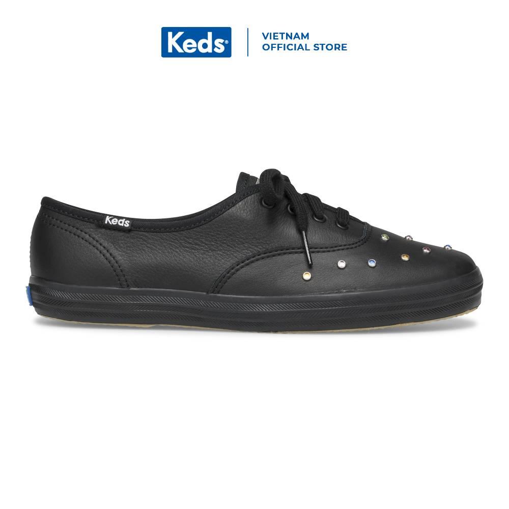 Giày Keds Nữ- Champion Starlight Leather Stud Black- KD059358
