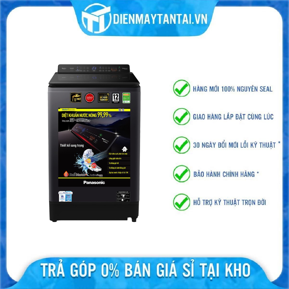 Máy giặt Panasonic 14 kg NA-FD14V1BRV - Chỉ giao HCM