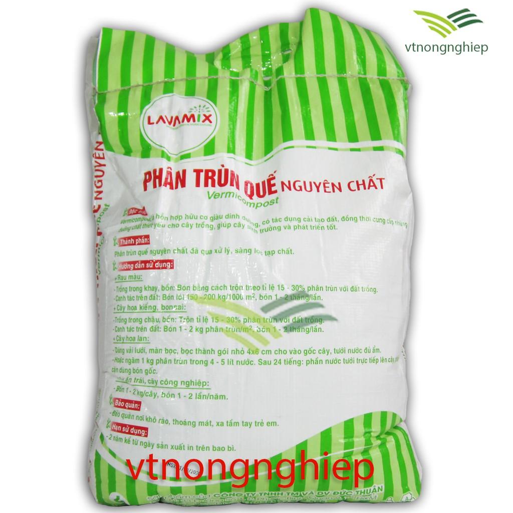 Phân trùn quế nguyên chất Lavamix, bổ sung dinh dưỡng, cải tạo đất, túi 10(kg)