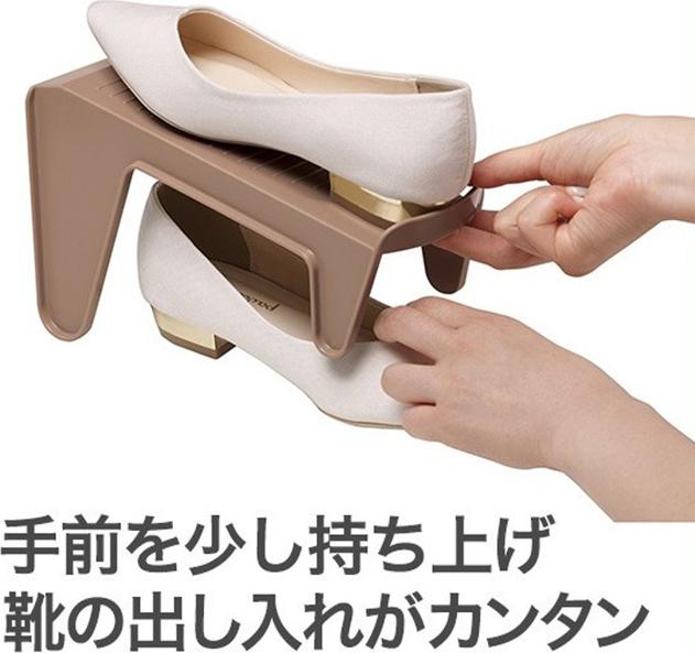 Bộ 2 kệ giầy dép nhỏ gọn tiện lợi - Hàng nội địa Nhật