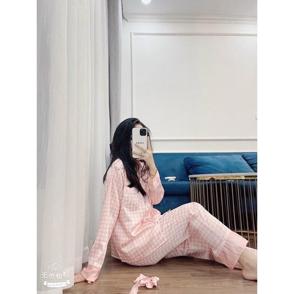 SET NGỦ LỤA ZICZAC KÈM CHUN - HÀNG CAO CẤP