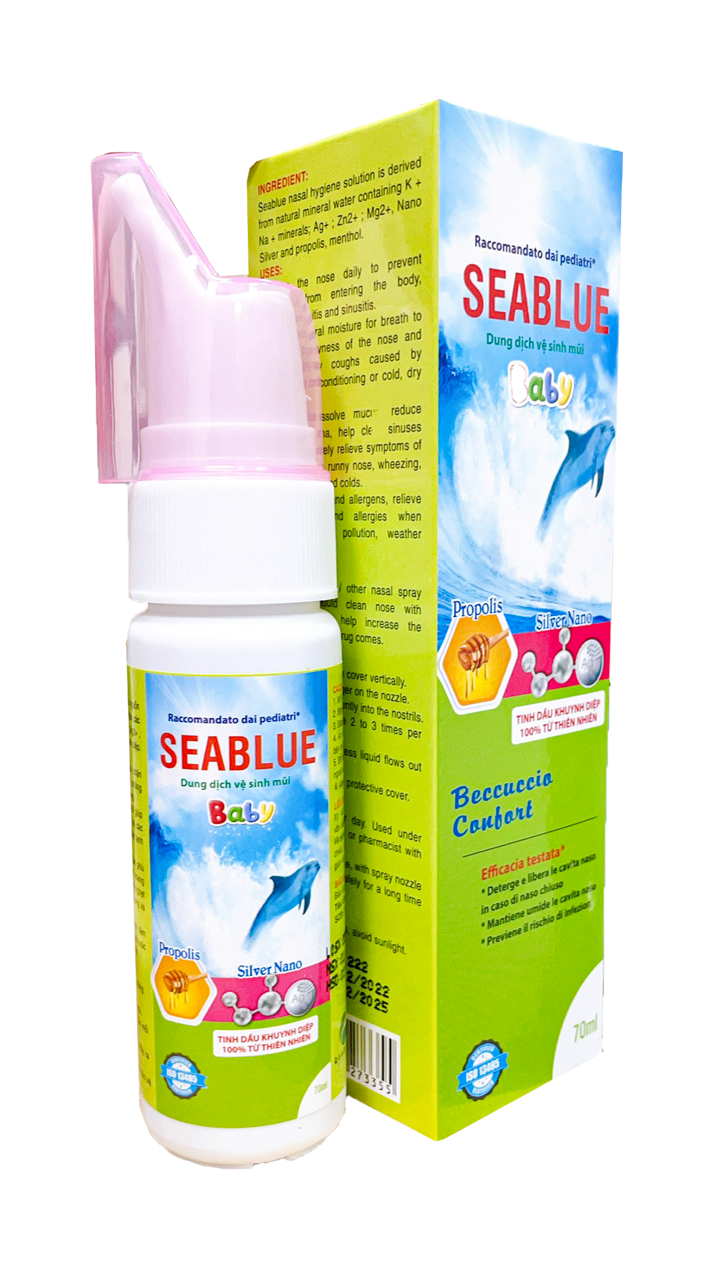 Chai Xịt Vệ Sinh Mũi Trẻ Em Seablue Baby - Chai 70ml