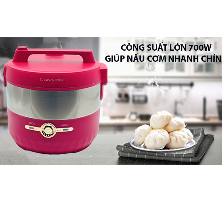 Nồi Cơm Điện IVIAIVIA COOK MM-NC19 (1.8 lít) - Màu Ngẫu Nhiên - Hàng Chính Hãng