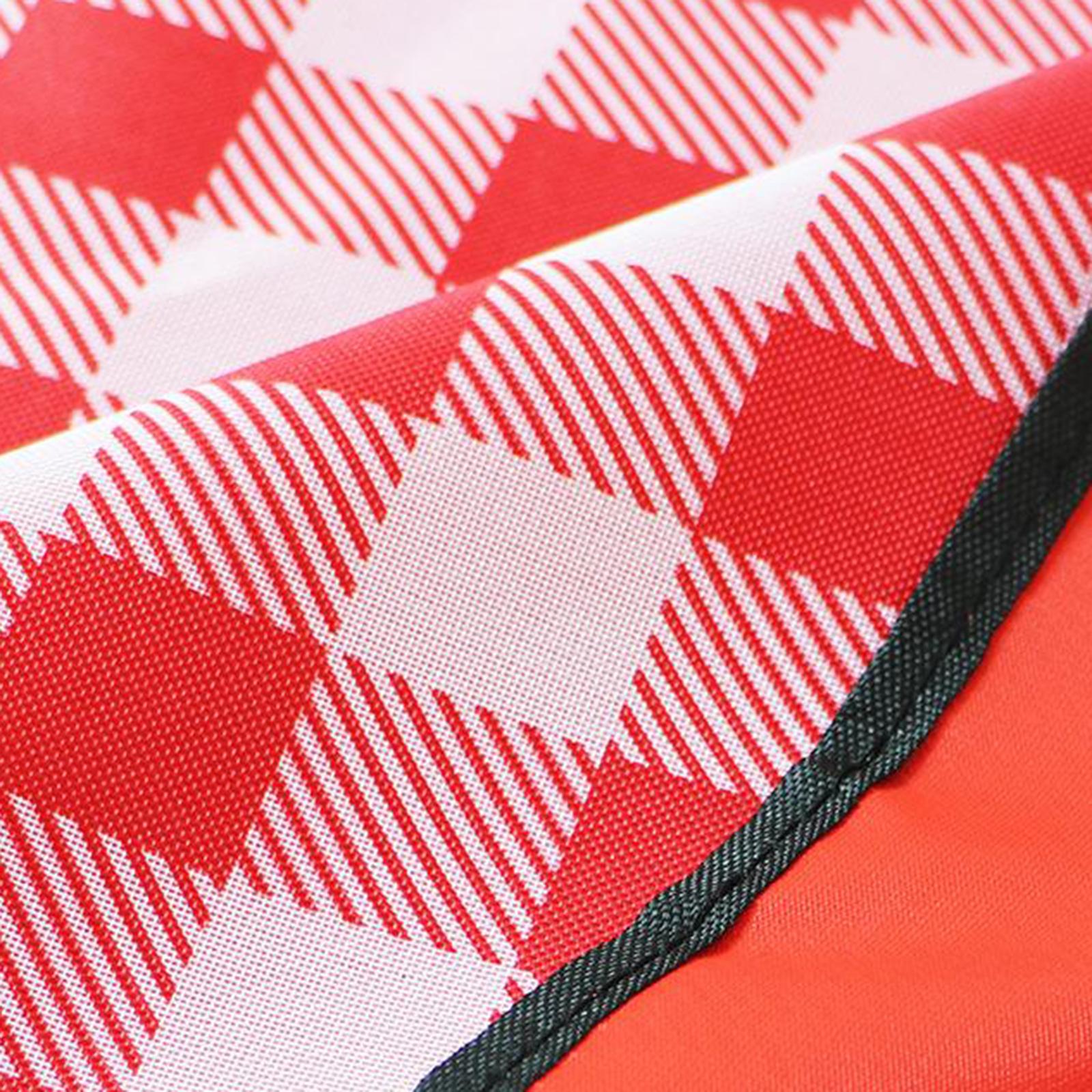 Portable Picnic Blanket with Waterproof PVC Backing, Damp-Proof Camping Beach Hiking Mat Tote Bag- Durable, Comfortable