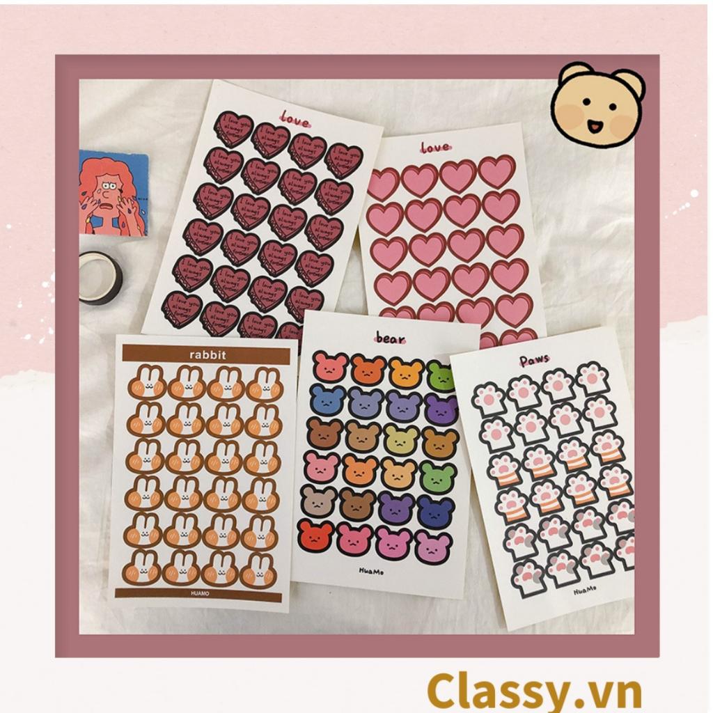 Bộ 12 Sticker dễ thương tem dán chống nước,PK638