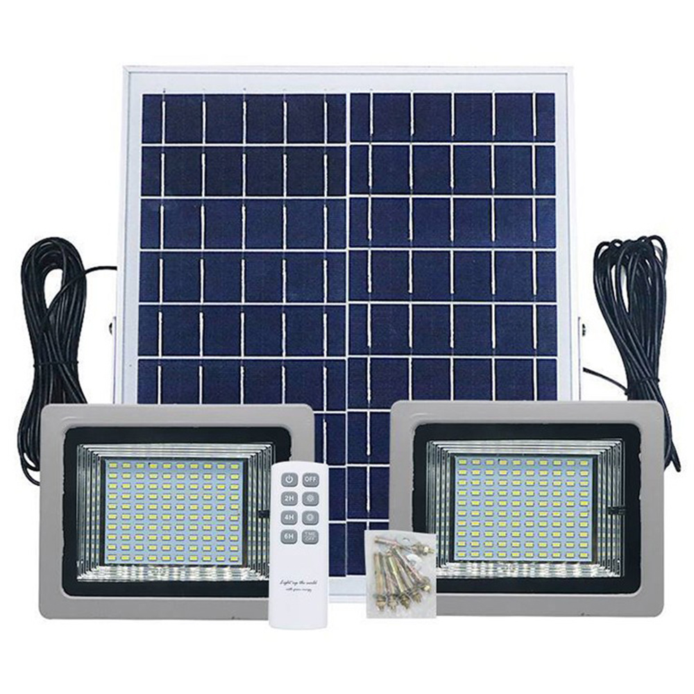 Đèn led năng lượng mặt trời SL-388 công suất 30w - một tấm pin 35x35cm - 2 đèn led mỗi bên - cảm biến ánh sáng tự động bật ban đêm tắt ban ngày - lắp trong nhà hoặc ngoài trời