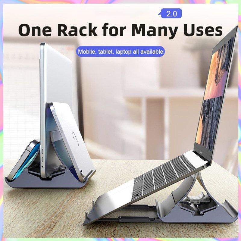 Chân đế thẳng đứng laptop tản nhiệt chống trượt silicon đa năng giá đỡ đế trọng lực thích hợp cho laptop, máy tính bảng