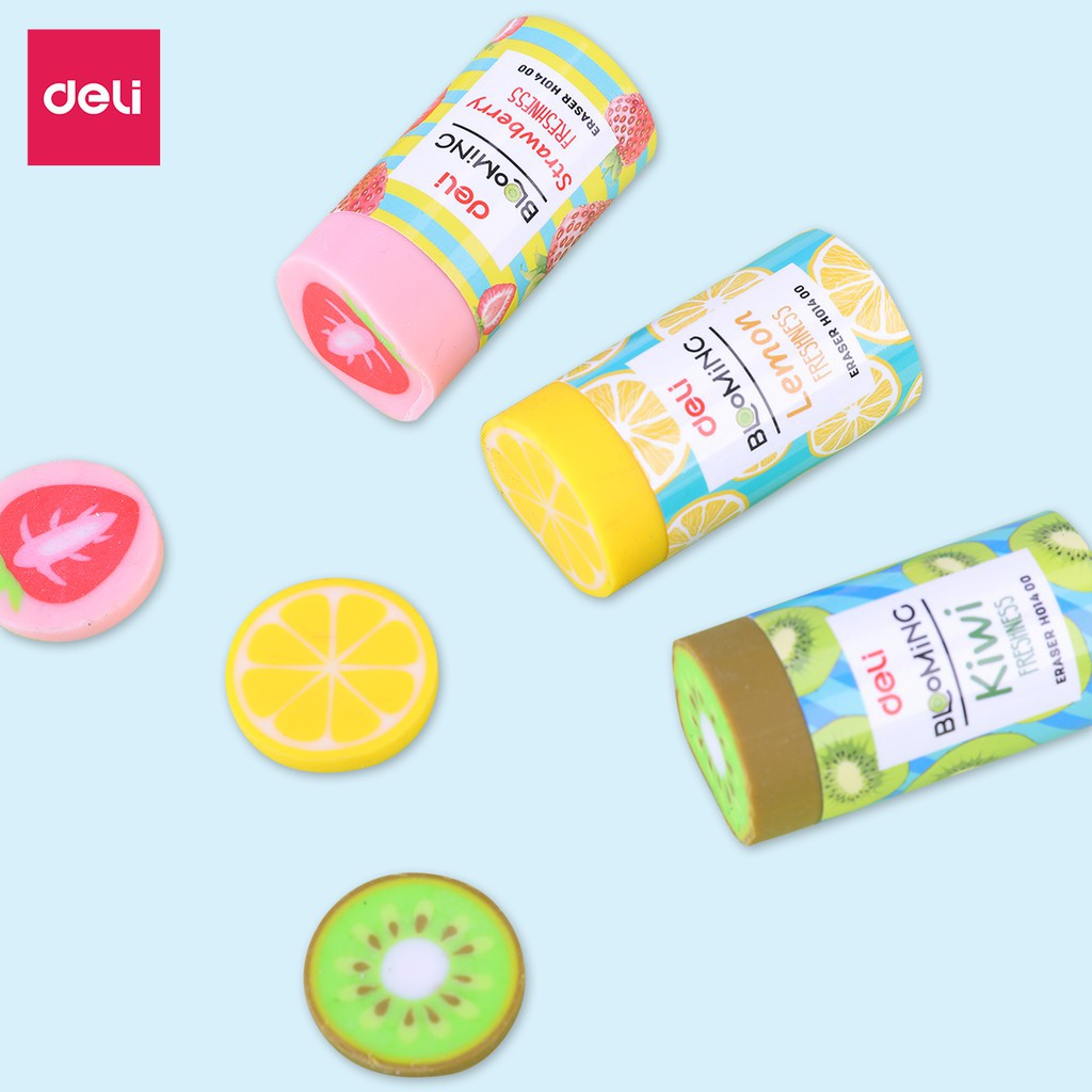 Bộ sưu tập 3 viên gôm tẩy hoa quả Deli - 01400