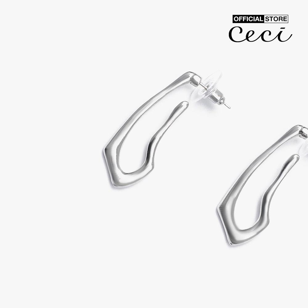 CECI - Khuyên tai nữ chốt nón dạng hở cá tính CC1-01000014