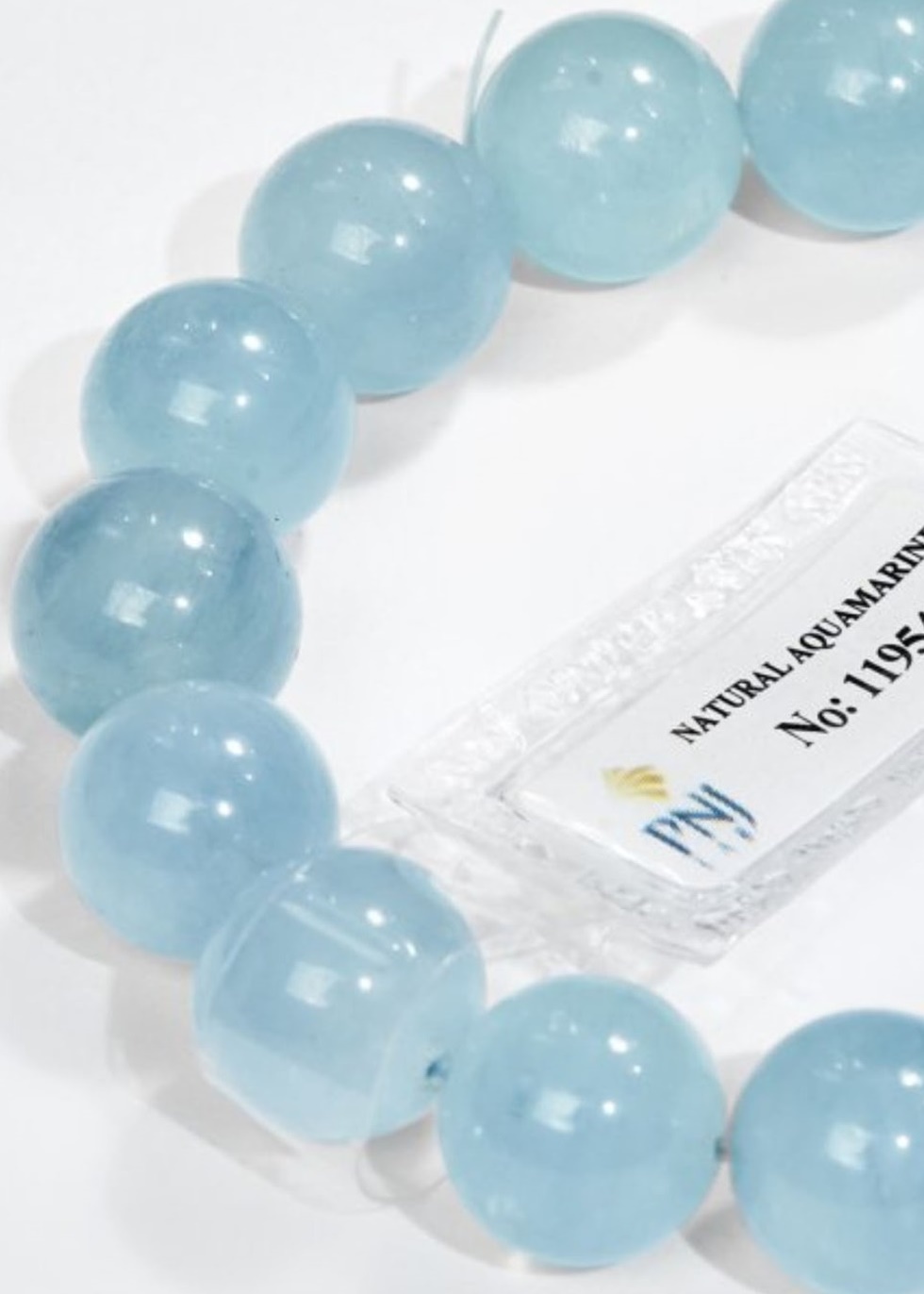 Gembank Lắc Tay Aquamarine 12MM Kèm Giấy Kiểm Định