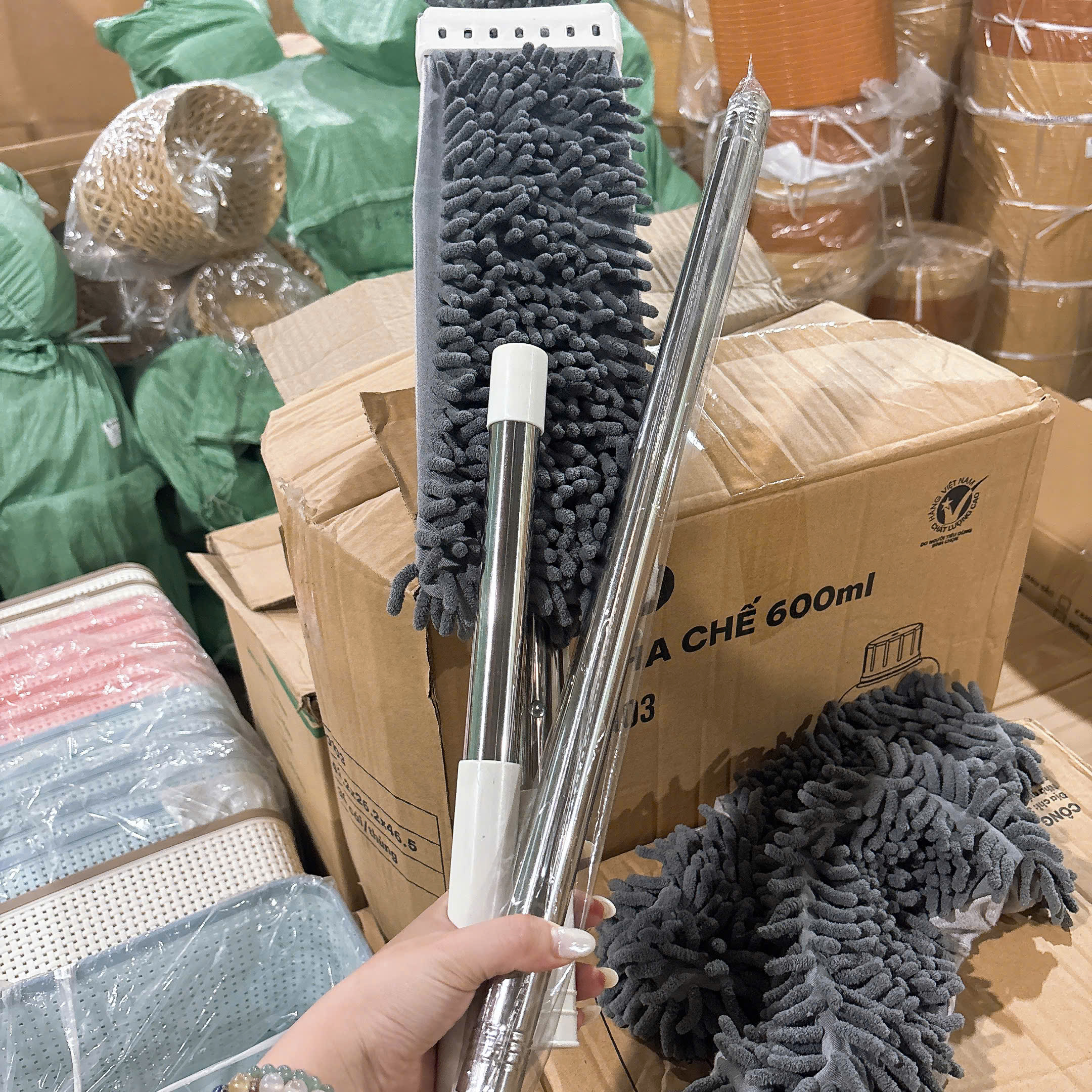 Cây Lau Nhà Tự Vắt Kèm 3 Bông Lau San Hô