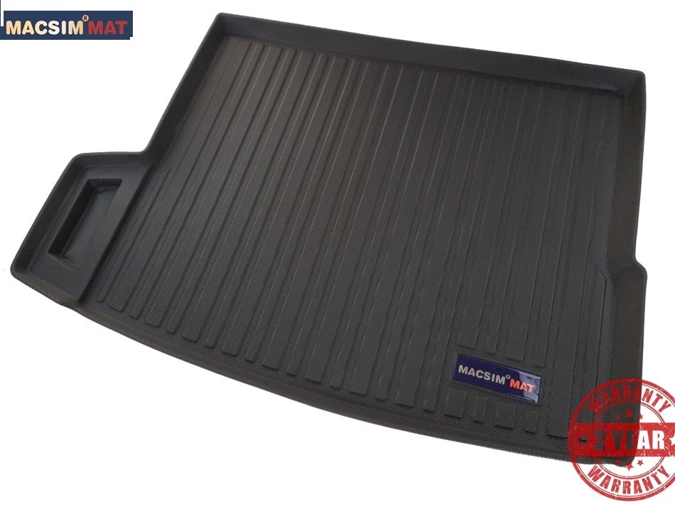 Thảm lót cốp xe ô tô BMW X1/F48 2016-2018 nhãn hiệu Macsim chất liệu TPV cao cấp màu đen (177)