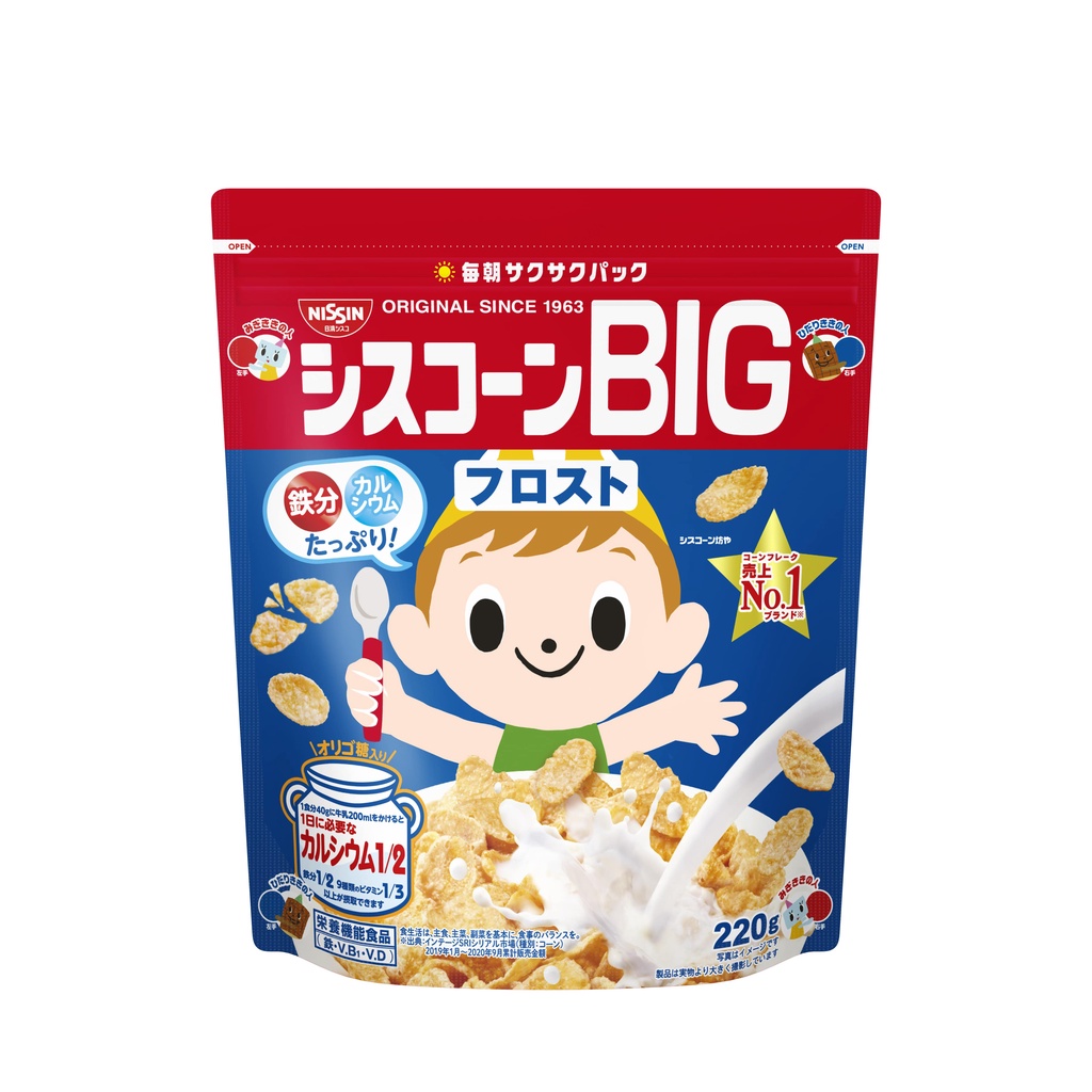 Ngũ cốc dinh dưỡng trẻ em - NISSIN CISCORN BIG FROST 220g/gói