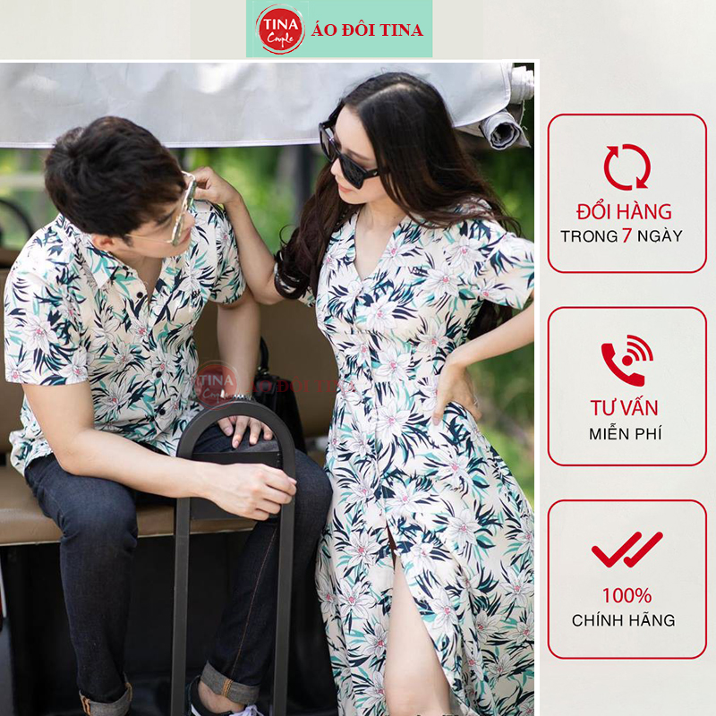 Set váy áo sơ mi cao cấp Couple Tina chụp ảnh cưới đẹp