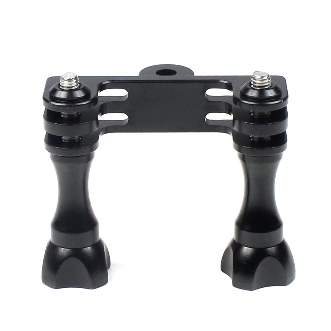 Nhôm 2 Đầu Giá Đỡ Hai Chiều Adapter Đèn LED Giá Đỡ Cho GoPro 9 8 7 6 5 SJcam Xiaoyi Insta360 Camera Hành Động