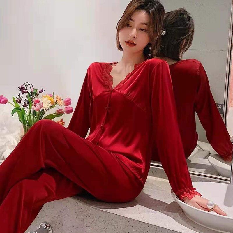 Đồ Bộ Pijama Lụa Đồ Mặc Nhà️ Bộ Ngủ Cao Cấp Mát Mềm Mịn - ELSA