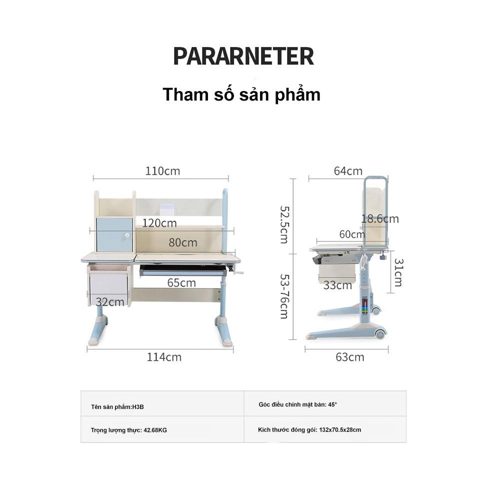 (Rẻ nhất thị trường) Bàn học trẻ em thông minh chống gù, chống cận chính hãng Sihoo H3B