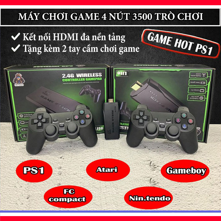 Máy chơi game cầm tay 4 nút HDMI 3500 trò chơi cổ điển PS1/Nitendo switch/FC Compact/FC