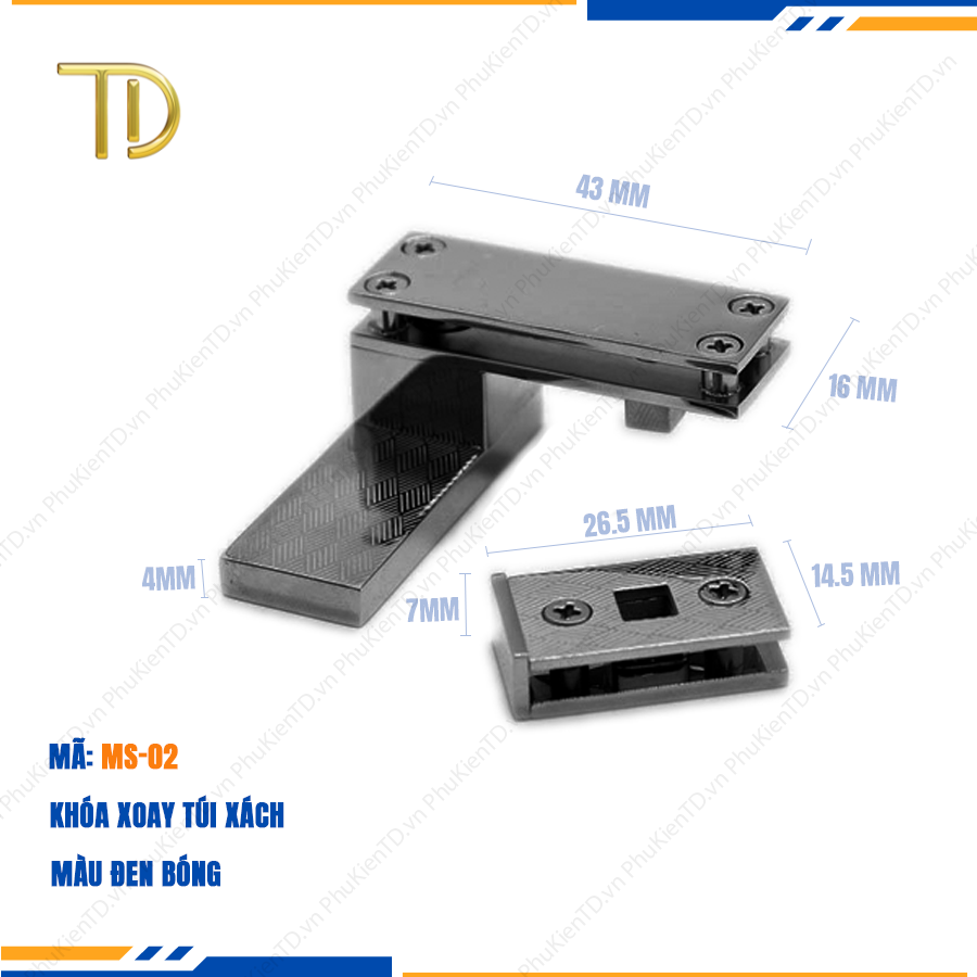 Khóa túi xách, Khóa gài túi xách, khóa cài túi xách cao cấp công nghệ Mạ điệnđộ bền 5-8 năm