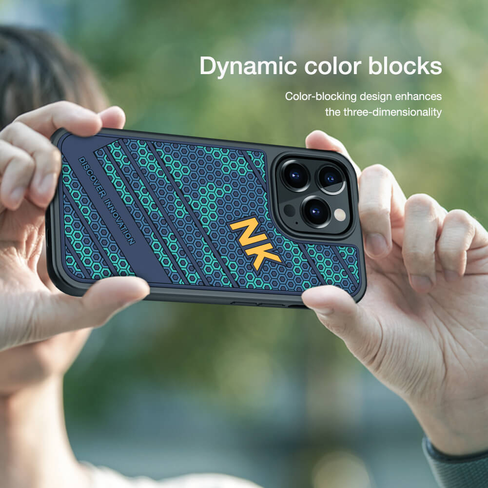 Ốp lưng chống sốc cho iPhone 13 Pro họa tiết mặt lưng 3D hiệu Nillkin Striker - hàng nhập khẩu