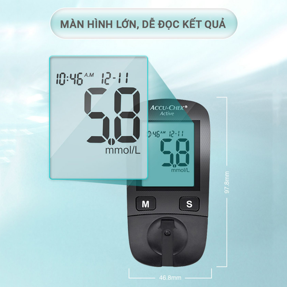 Máy Đo Đường Huyết ACCU-CHEK Active Dùng Cho Cá Nhân