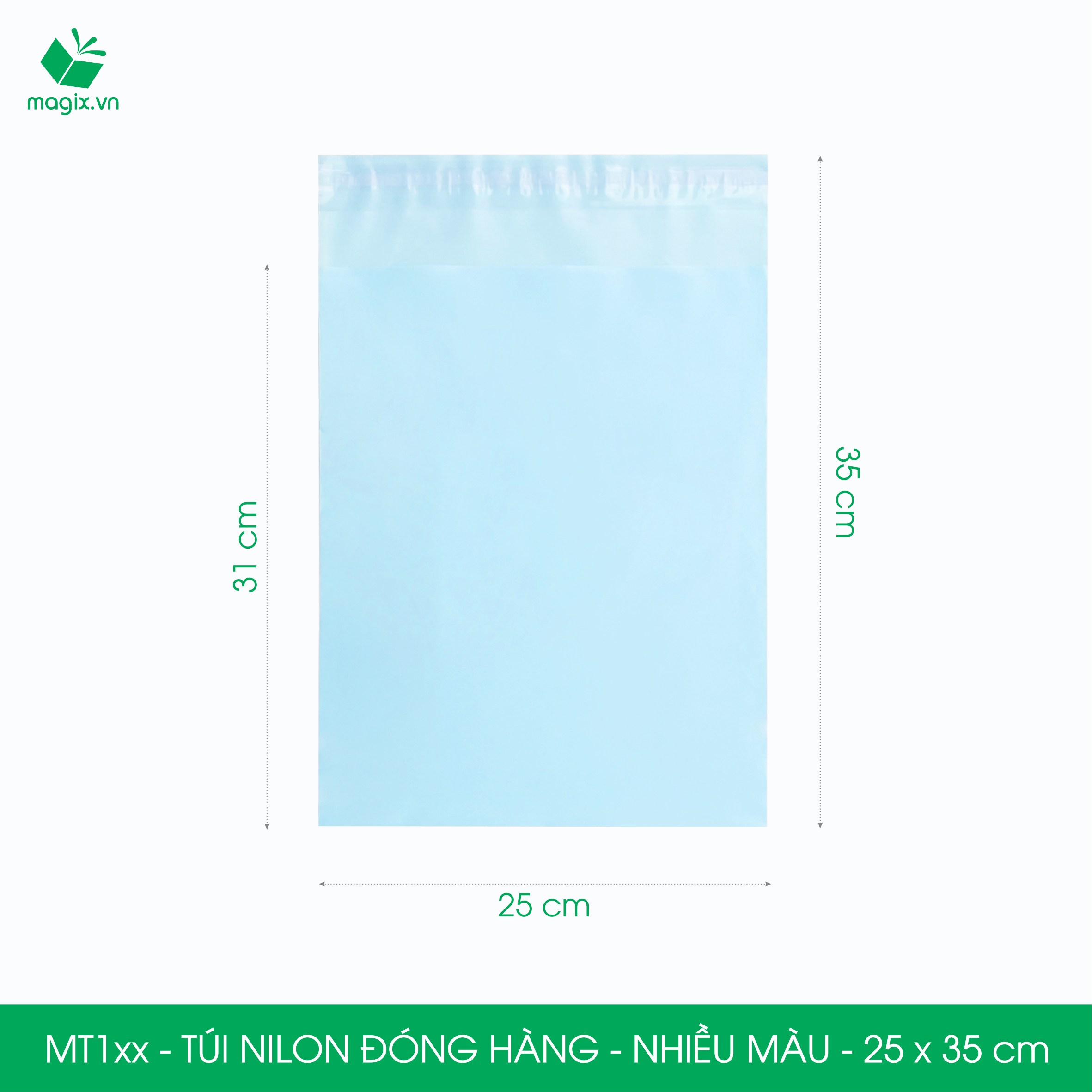 Hình ảnh Combo 100 túi nilon gói hàng 25x35 cm - túi niêm phong đóng hàng - NHIỀU MÀU