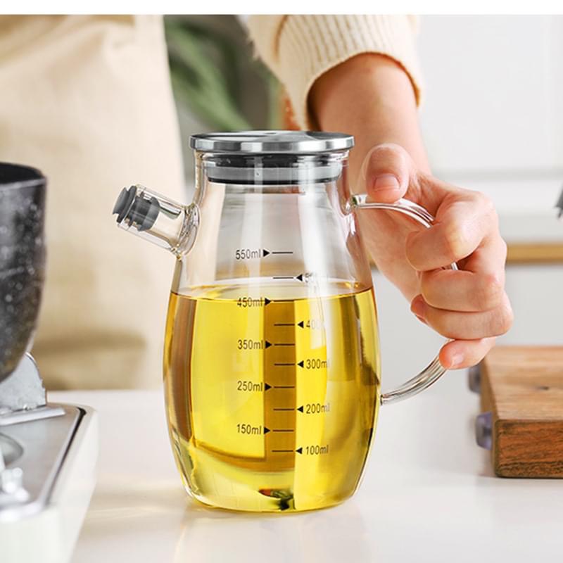 Bình Đựng Dầu Ăn, Thủy Tinh Gia Vị Lỏng Nhà Bếp - Anth578 - 550Ml