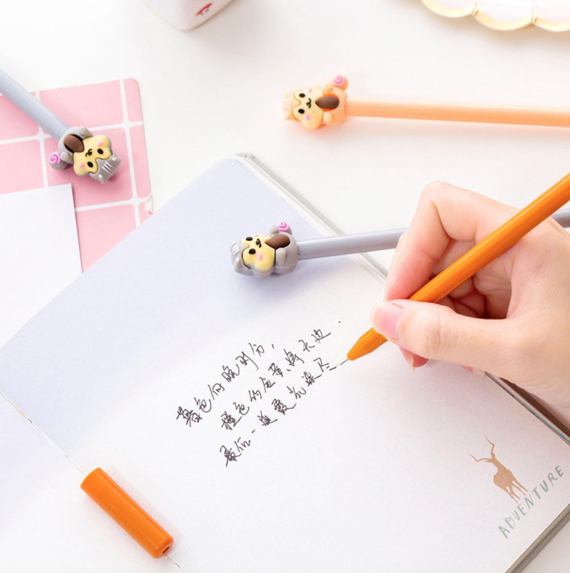 Bút Bi Viết Sóc Nhí Siêu Dễ Thương - Bút Bi Nước Văn Phòng Mực Đen