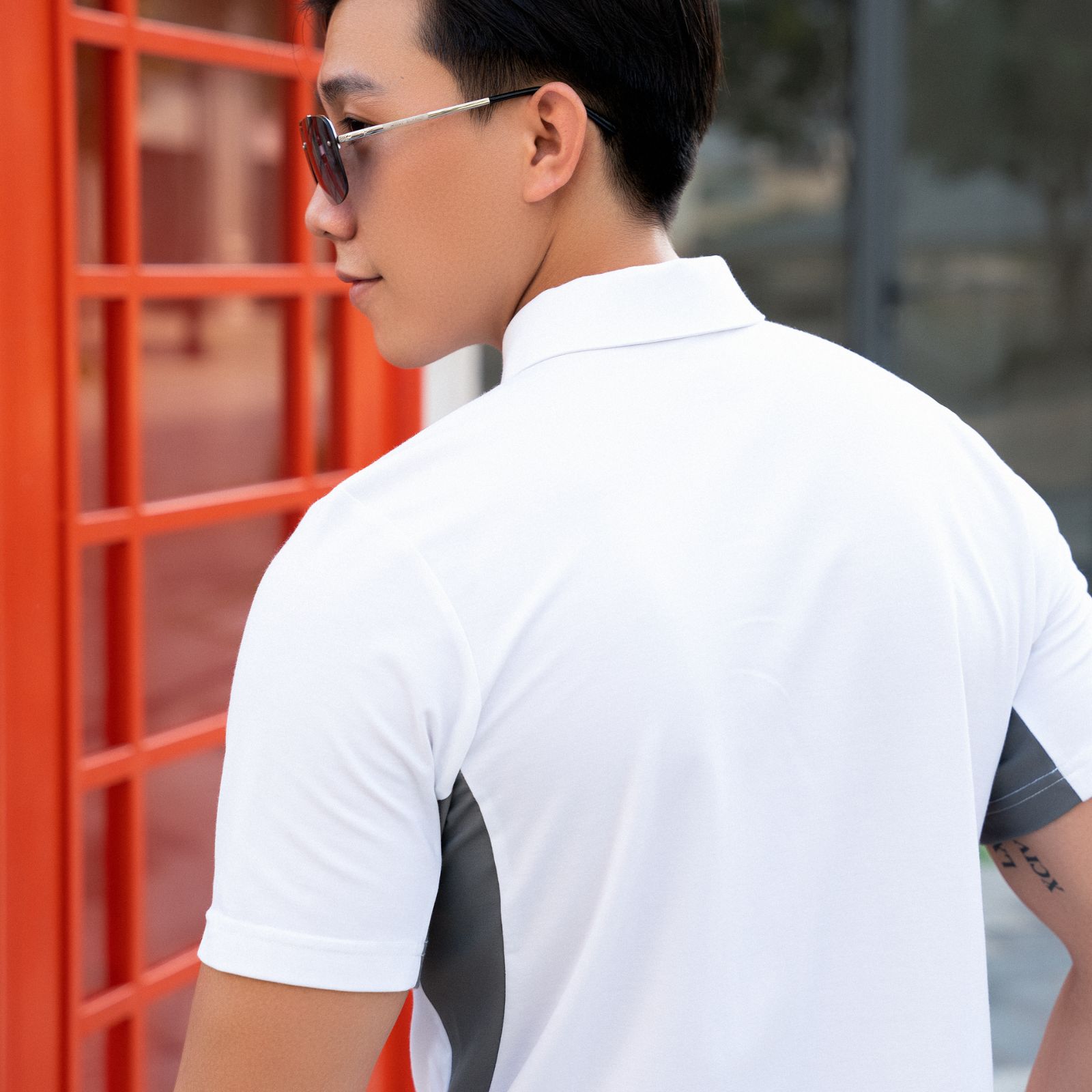 Áo Polo Nam Cổ Bẻ, Phối Nách, Xẻ Tà ALLPUR Công Nghệ Coolmax Siêu Mát - Chống Nhăn - Ngăn Mùi - Màu Trắng
