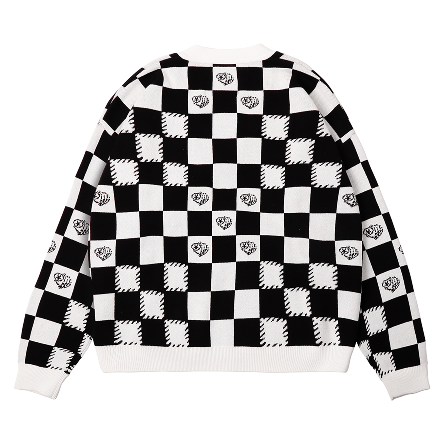 DirtyCoins Áo khoác Checkerboard Knit Cardigan