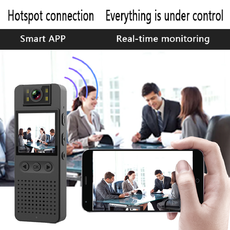 Máy ảnh mini WiFi 1080p HD có màn hình 180 ° xoay máy quay nhỏ Máy ảnh di động Máy ảnh ngoài trời Bike Sport DV Action Cam