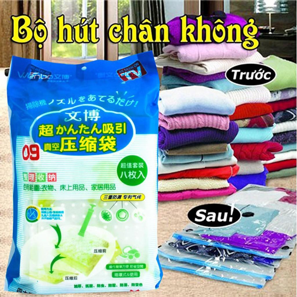 BỘ 8 TÚI HÚT CHÂN KHÔNG TẶNG KÈM BƠM TAY