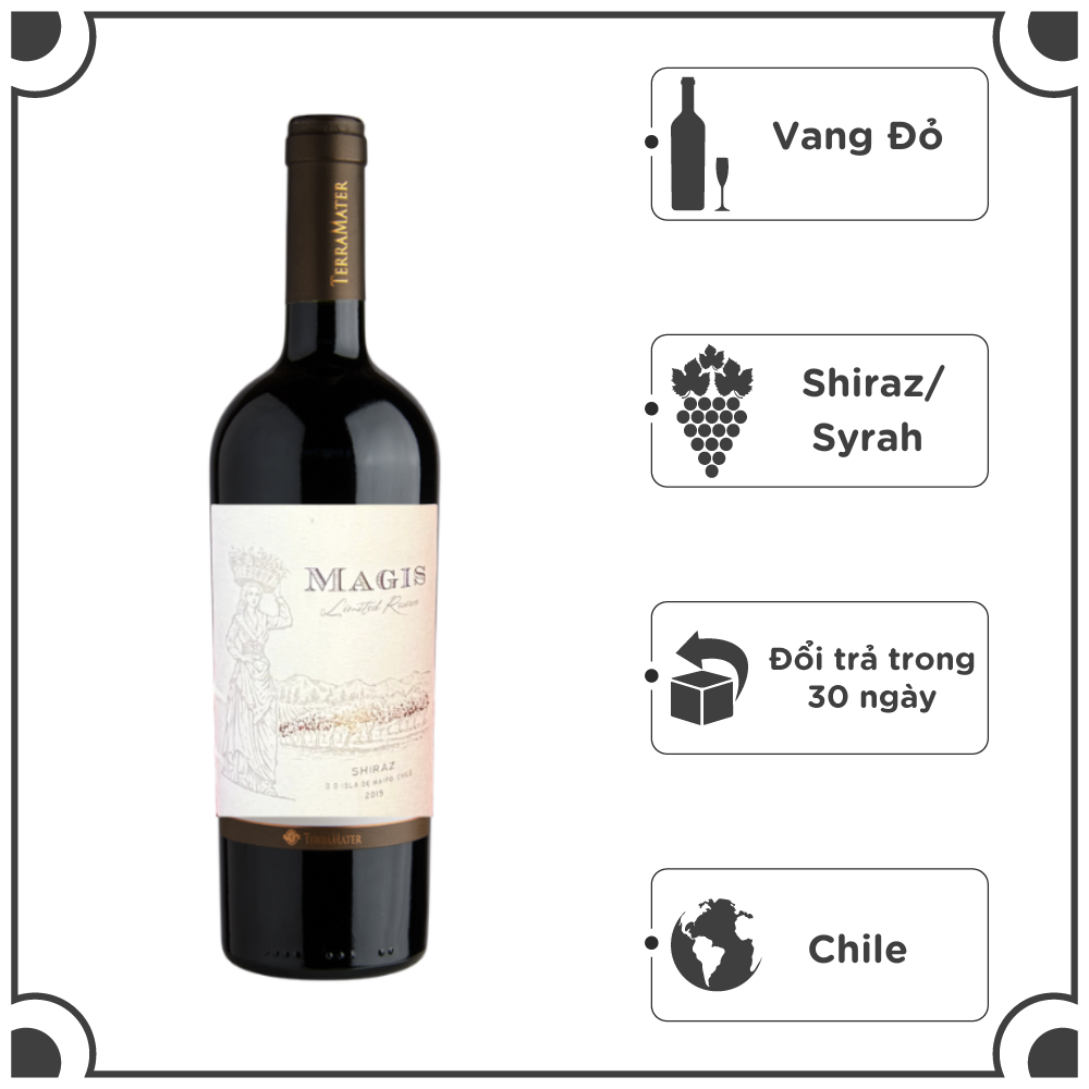 Rượu Vang Đỏ Chile TerraMater Magis Shiraz