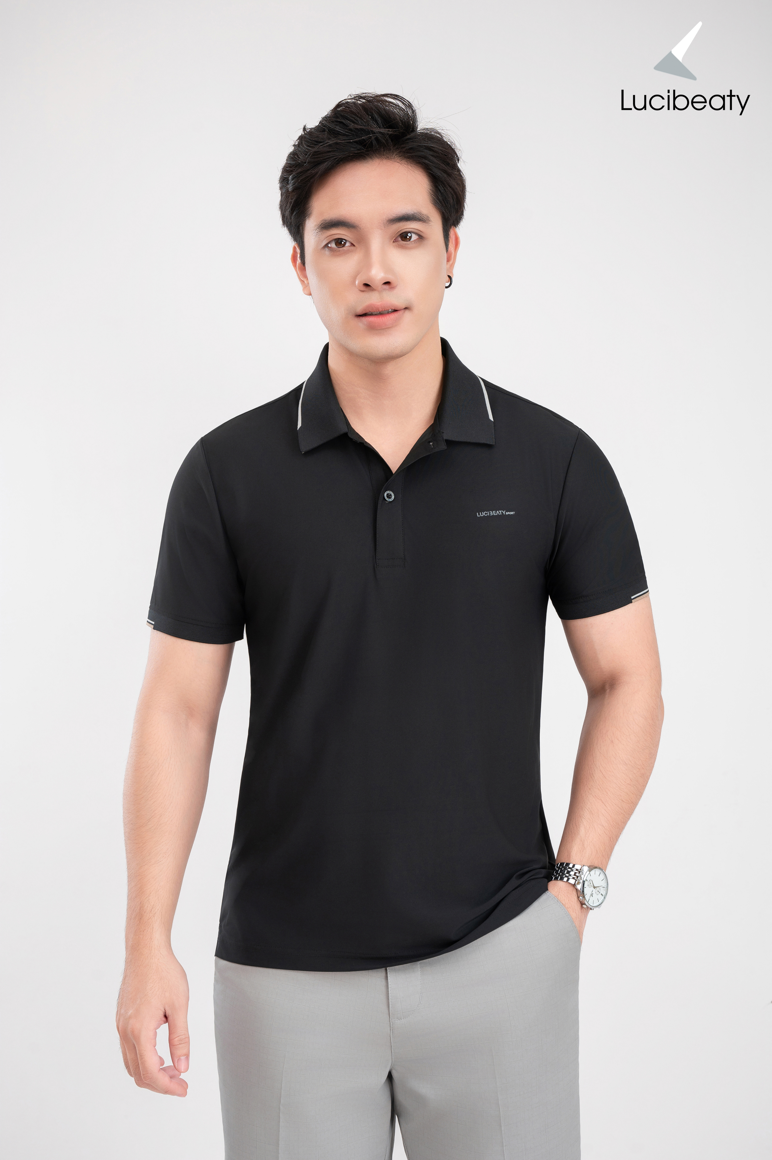 Áo polo nam cao cấp vải Coolmax nhẹ, co giãn tốt, thoáng mát POLO-026