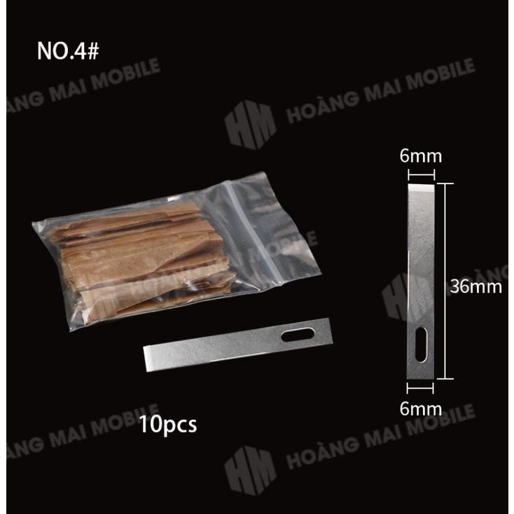 Lưỡi dao số 4 đầu bằng cạo keo, cậy lưng