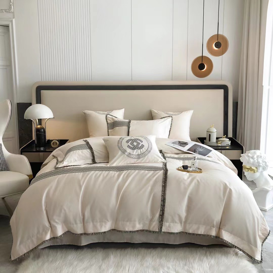 Bộ Chăn Ga Gối Đệm 5 Món Cao Cấp Tencel 120S Nhà Hin Home Bedding Bộ Drap Giường Sang Trọng