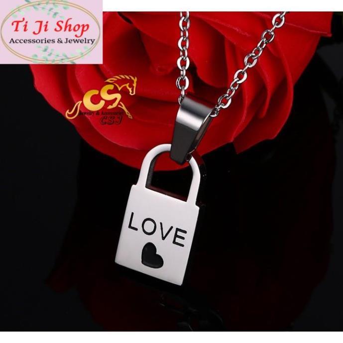 DÂY CHUYỀN, VÒNG CỔ CẶP ĐÔI INOX Ổ CHÌA KHÓA MC248 siêu đẹp, chuẩn thời trang