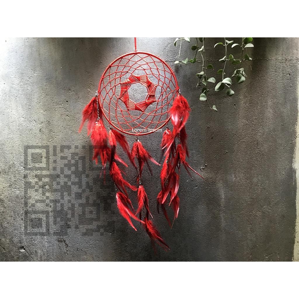 DREAMCATCHER- vòng đuổi bắt giấc mơ loại lớn (25cm) - MÀU ĐỎ