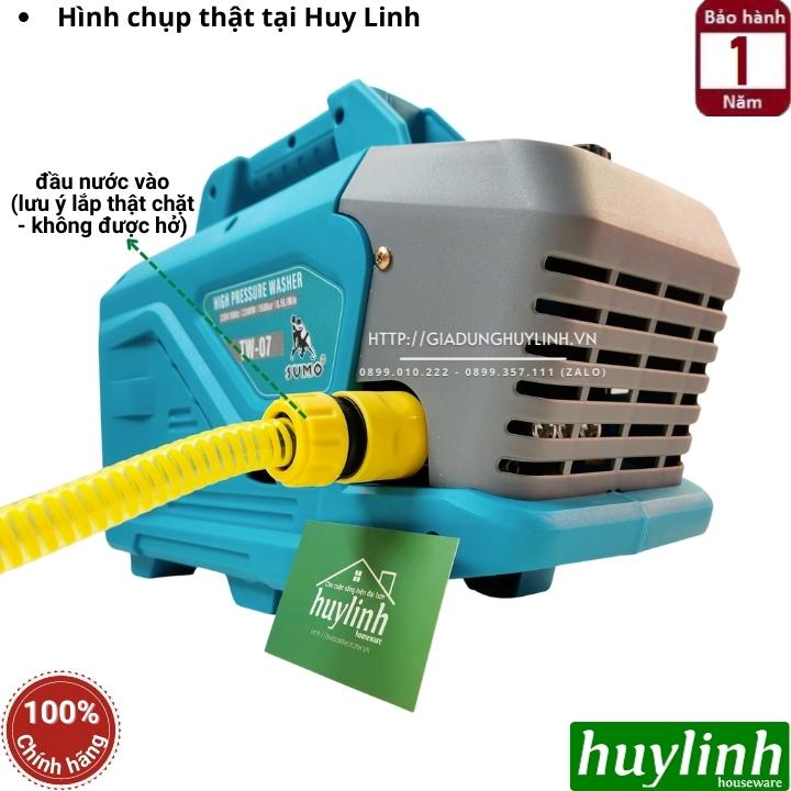 Máy rửa xe CÓ CHỈNH ÁP Sumo TW07 - Công suất 2300W - Áp lực bơm 150 bar - Motor từ lõi đồng 100% - Hàng chính hãng