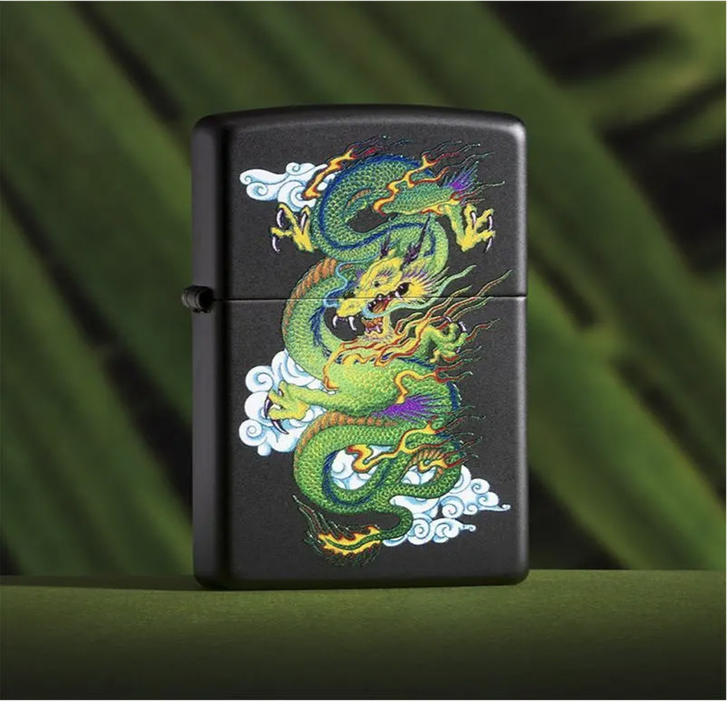 Bật lửa ZIPPO 29839 Black Matte Dragon - Chính hãng 100%