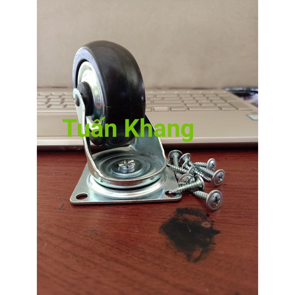 Bánh xe đẩy kích thước 65mm cao su